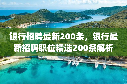 銀行招聘最新200條，銀行最新招聘職位精選200條解析石家莊阿鷗環(huán)?？萍加邢薰? class=