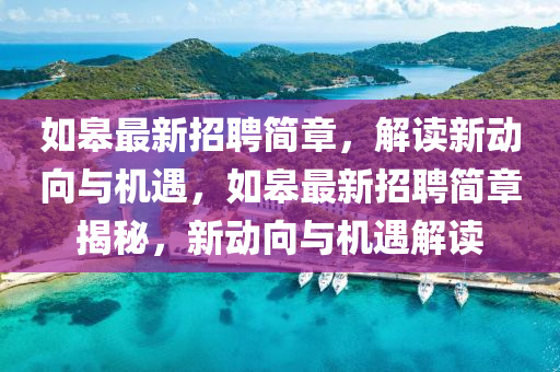如皋最新招聘簡章，解讀新動向與機遇，如皋最新招聘簡章揭秘，新動向與機遇解讀